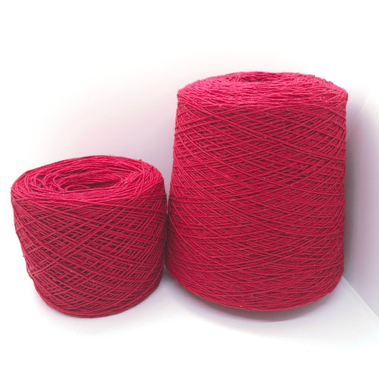 Hilo de algodón italiano suave de 100 g, color rojo N.º 1325