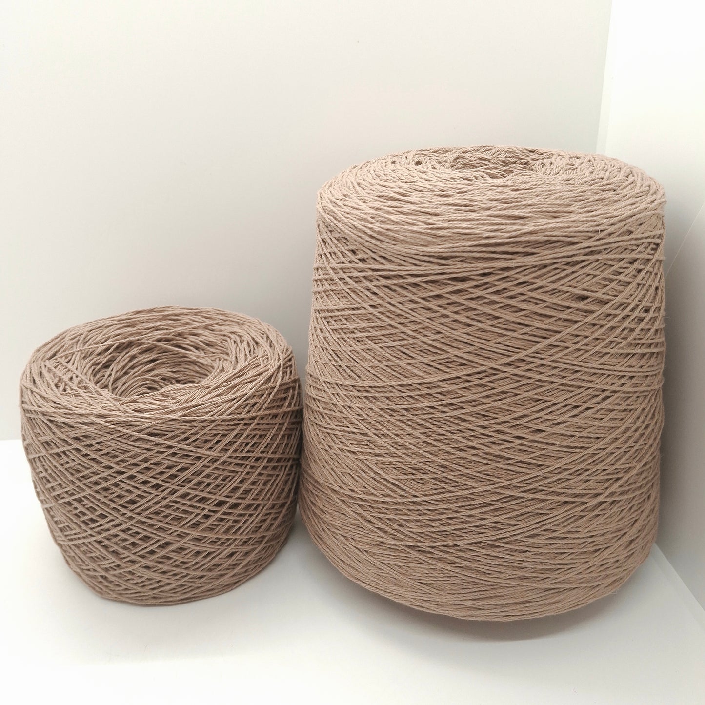 100 g de fil de coton italien doux, couleur beige, réf. 1326