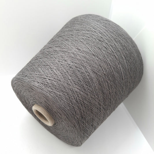 100% Lino filato italiano colore Grigio N.1352