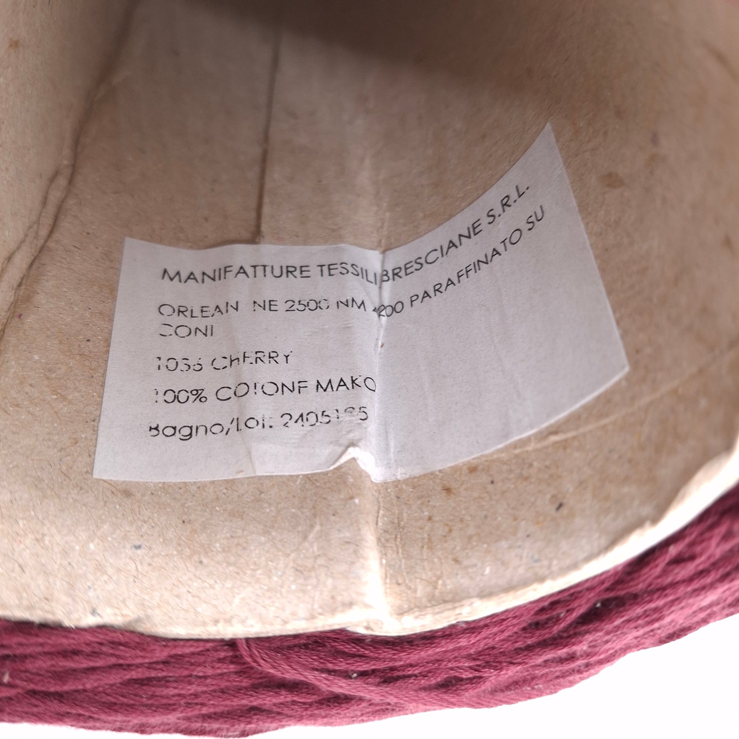 100% Makò Cotton Italian yarn Bordeaux N.1349