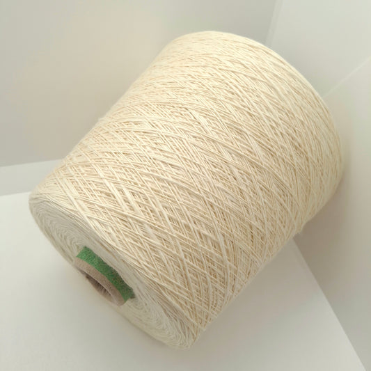 100g 100% Italian Irregular Cotton Yarn Natural White N.1345