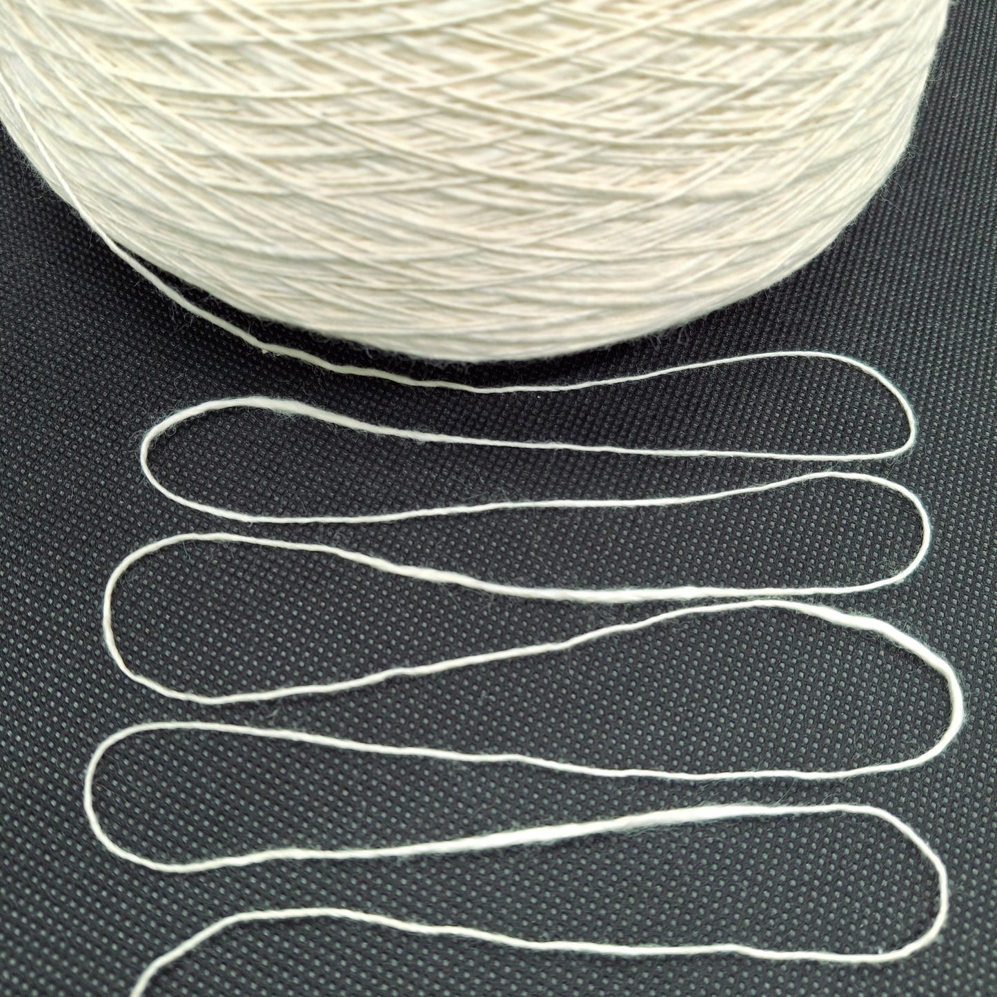 100g 100% Italian Irregular Cotton Yarn Natural White N.1345