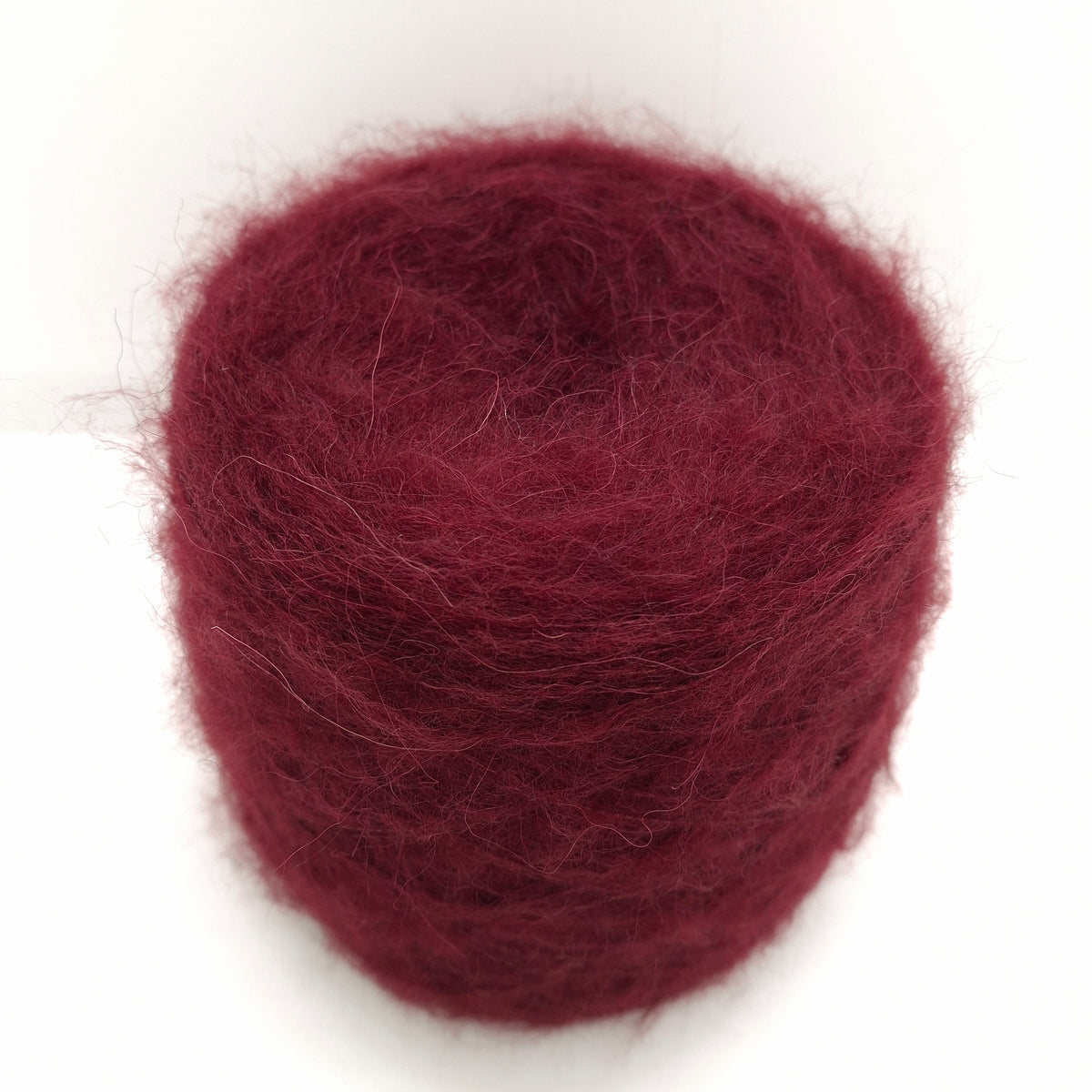 100g de hilo italiano suave de Alpaca cepillada color Burdeos Marrón N.1362