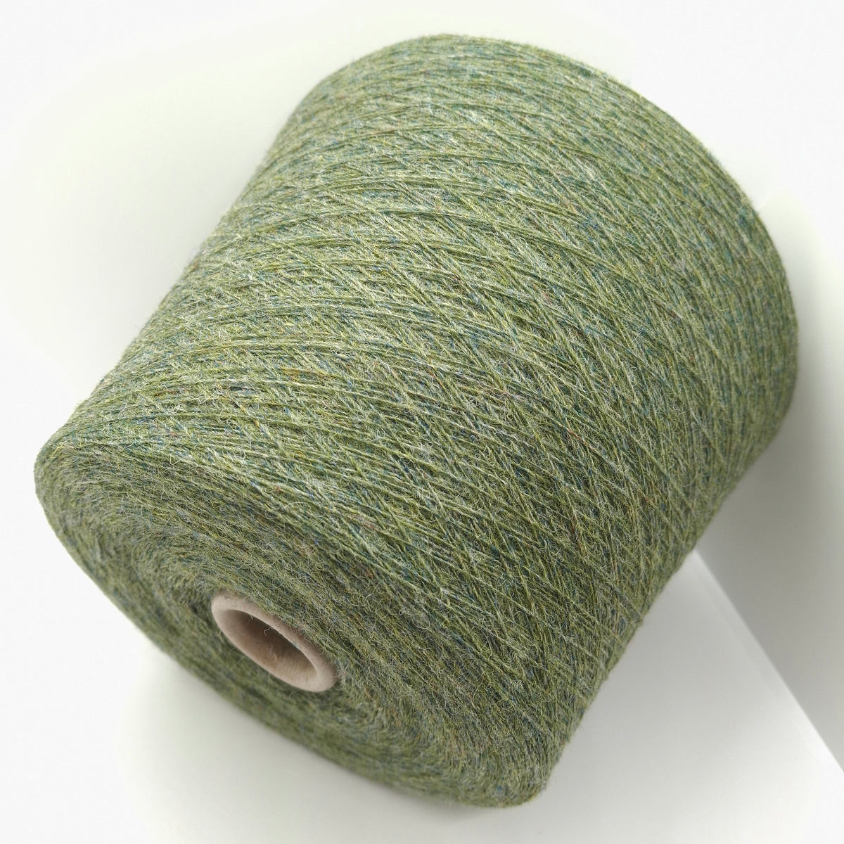Lana Shetland 100% filato colore Verde Mélange N.1387