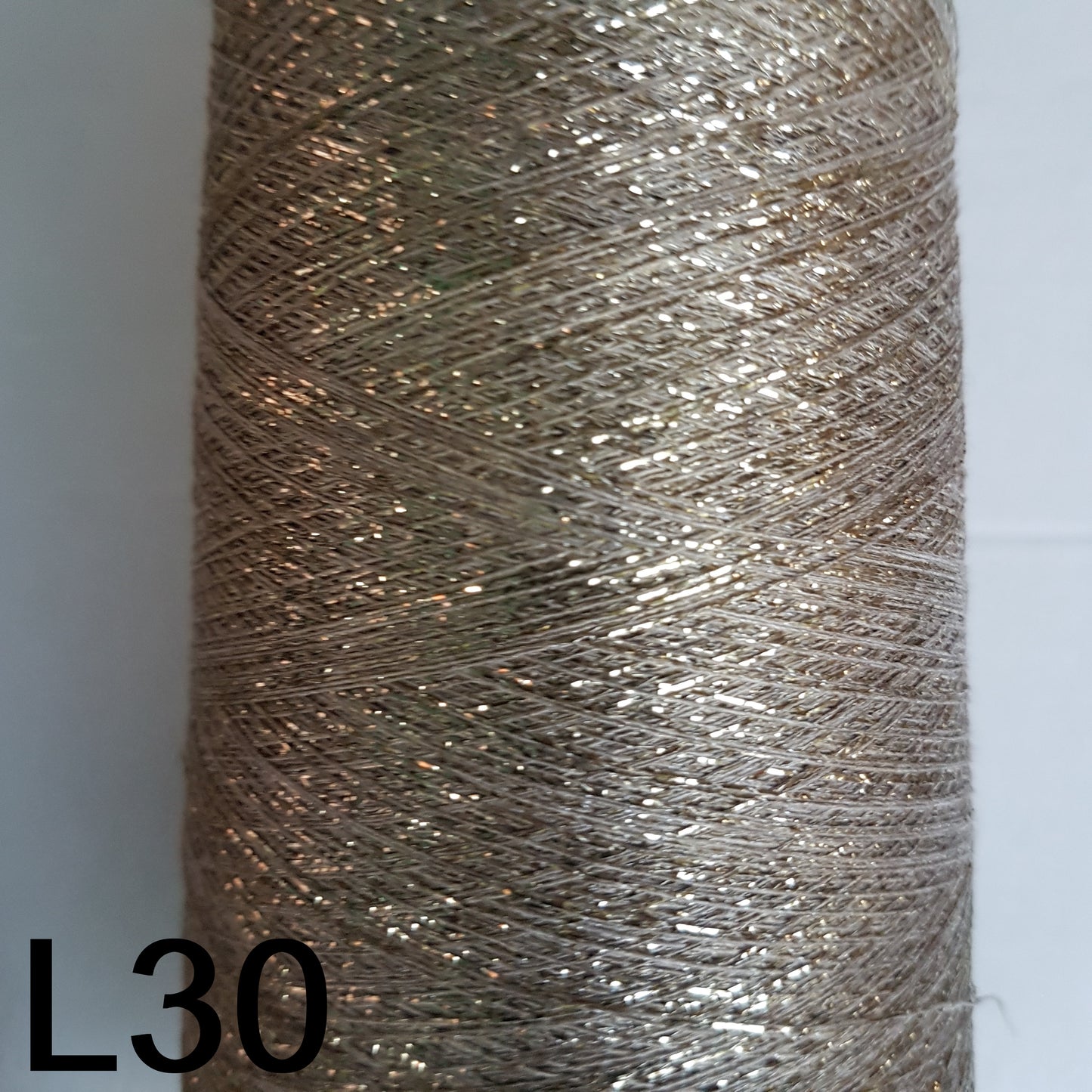 Lurex italienisches Garn grau Farbe Beige Gold L30-L31