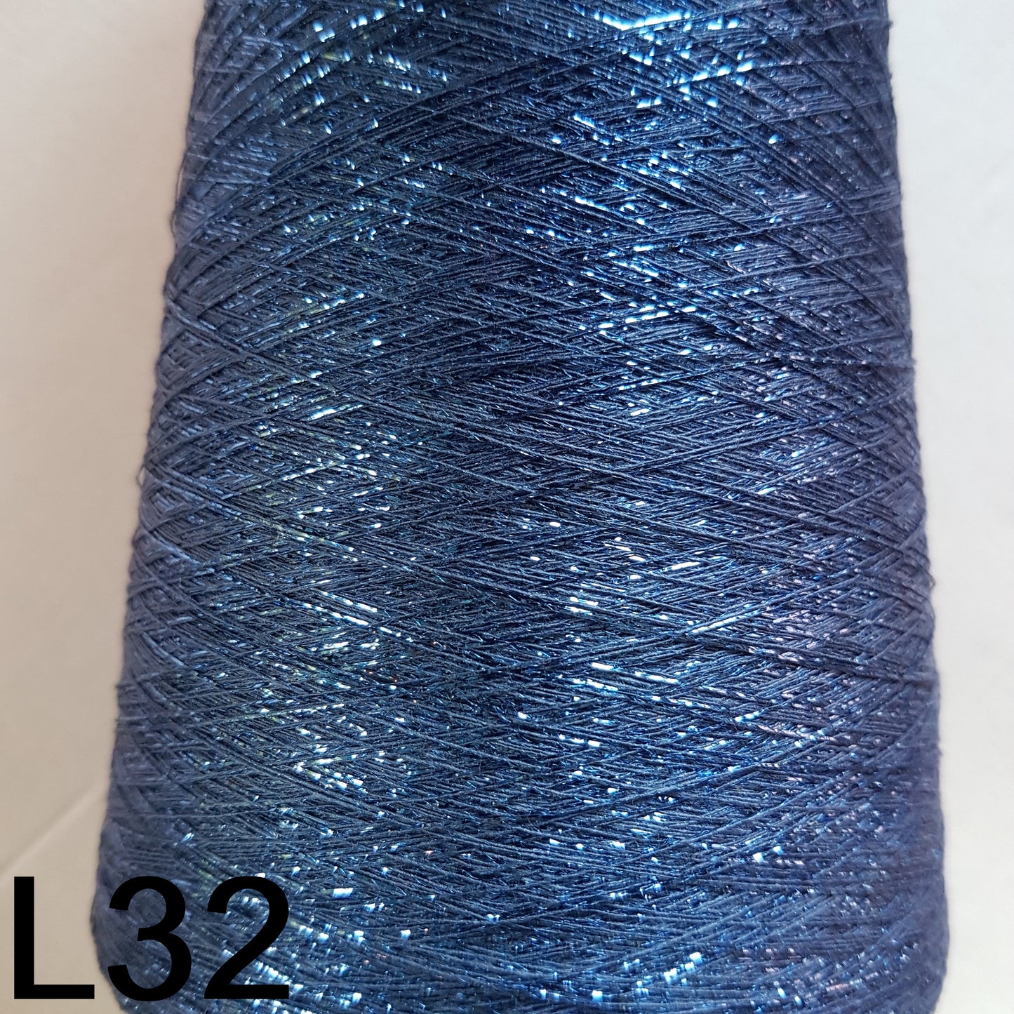 Lurex italienisches Garn Blau Farbe Blau L32-L33