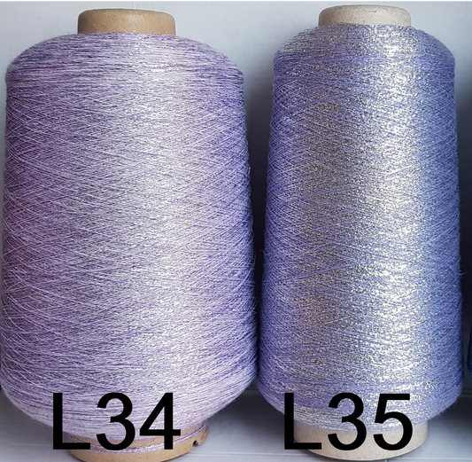 Lurex Italian yarn lilac color lavender L34-L35