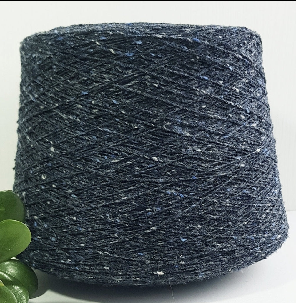 Lana Tweed hilo italiano color Gris Azul Melang N.635