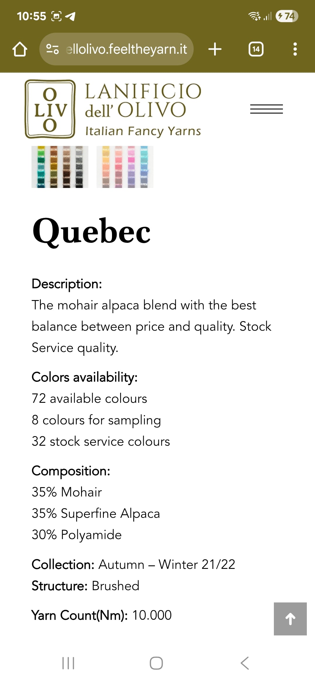 100g Mohair morbido filato italiano colore Senape N.982