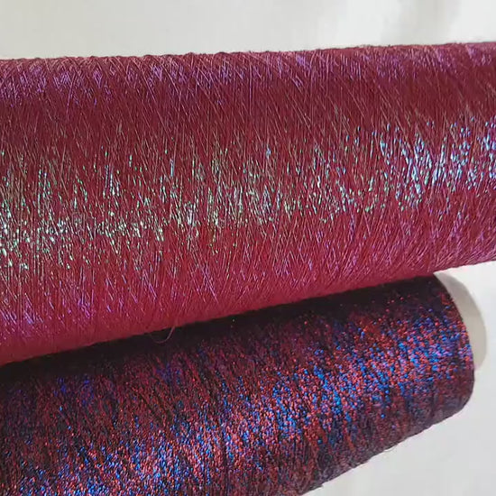 Lurex Glitter Metallic Italian Knitting Yarn for knitting-in color Red Blue Multicolor L18-L19