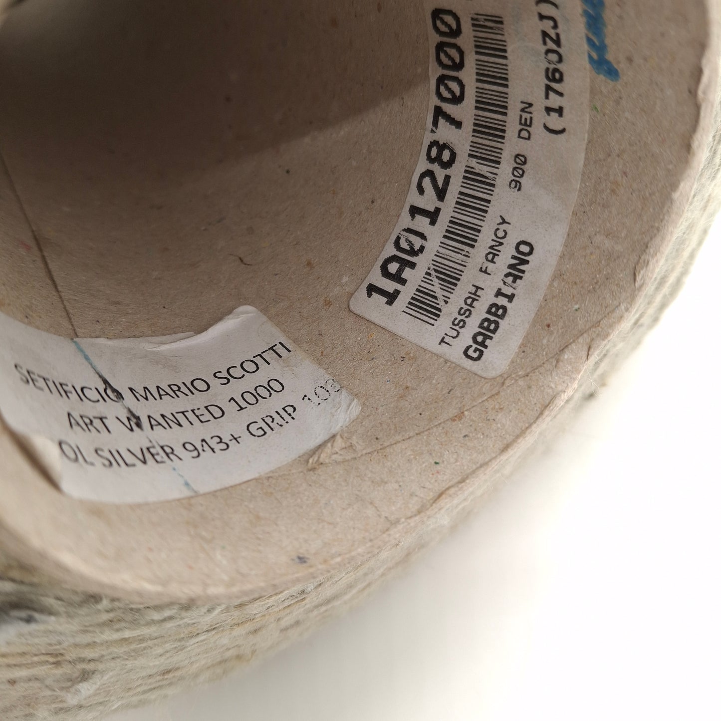 100g Seta Tussah 100% filato italiano Irregolare colore Grigio Beige N.1304