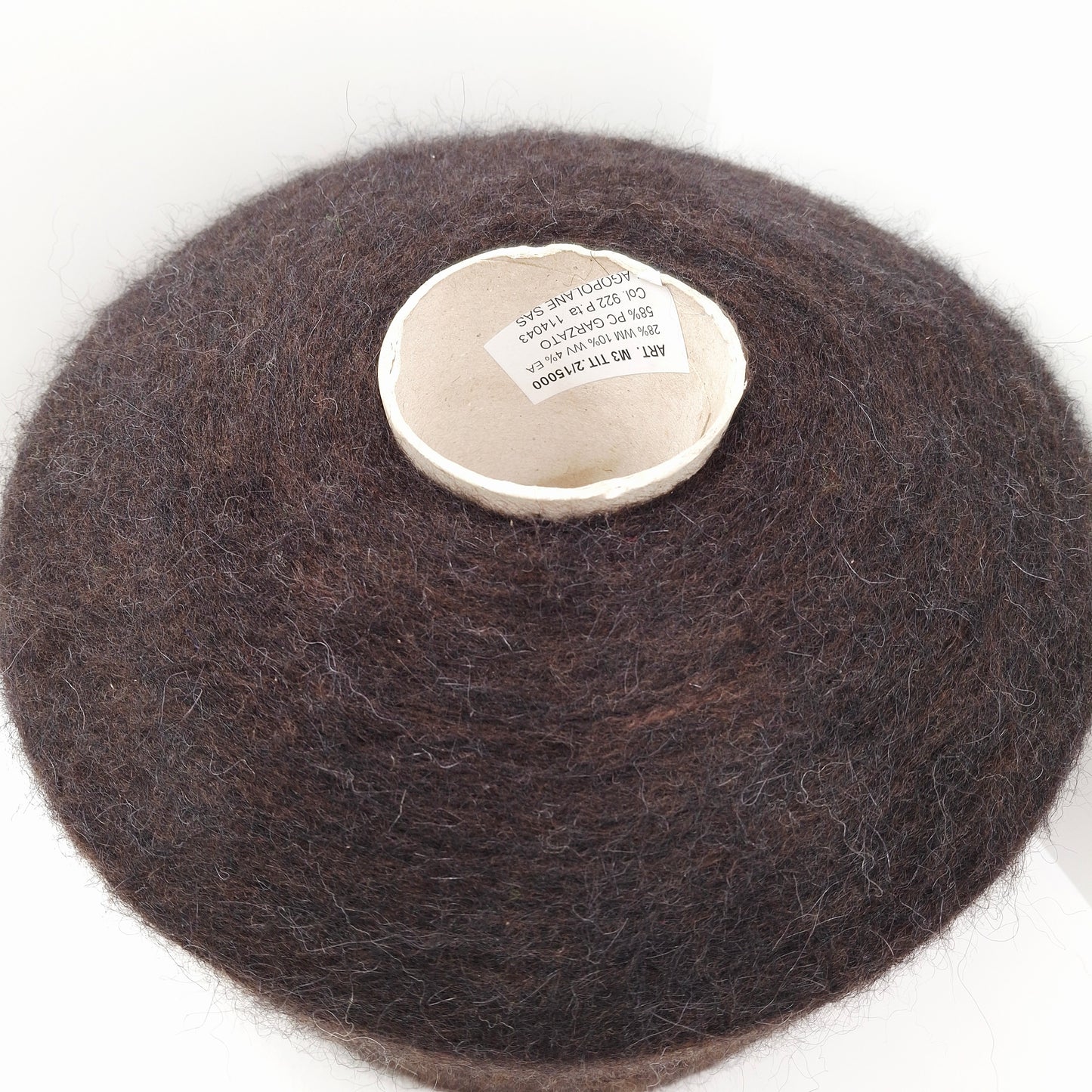 100 g de laine mohair italienne, couleur marron, réf. 1283