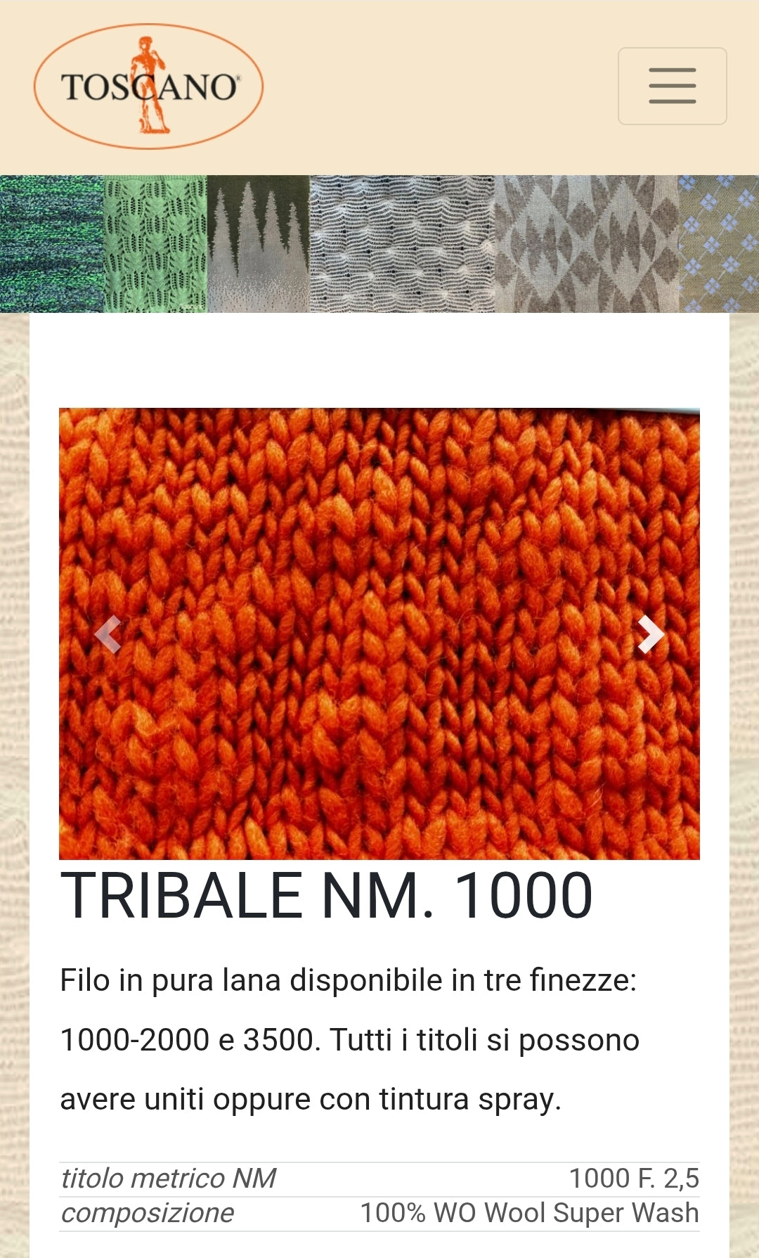 Lana 100% filato italiano Irregolare colore Rosso N.1212