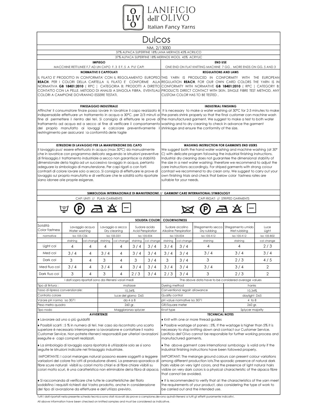 Alpaca Superfine Merino Italiensk Garn Brun Farve nr. 1206