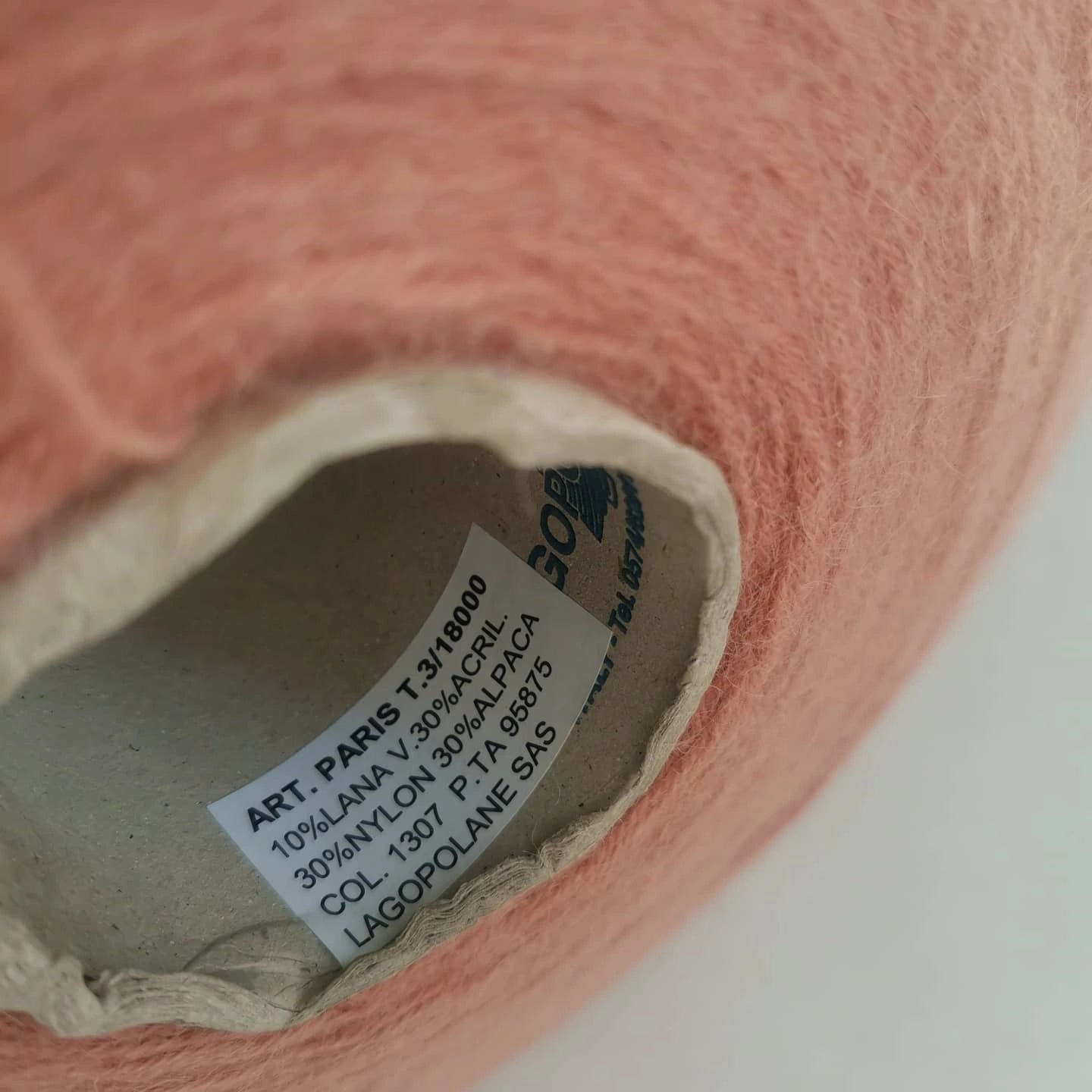 100g alpaca laine italien fil italien beige couleur rose saumonné N.271