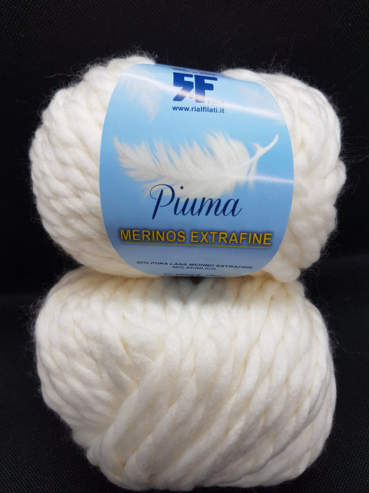 100g Merinos Extrafine Italian Super Bulky Knitting Yarn color White Natural N.76