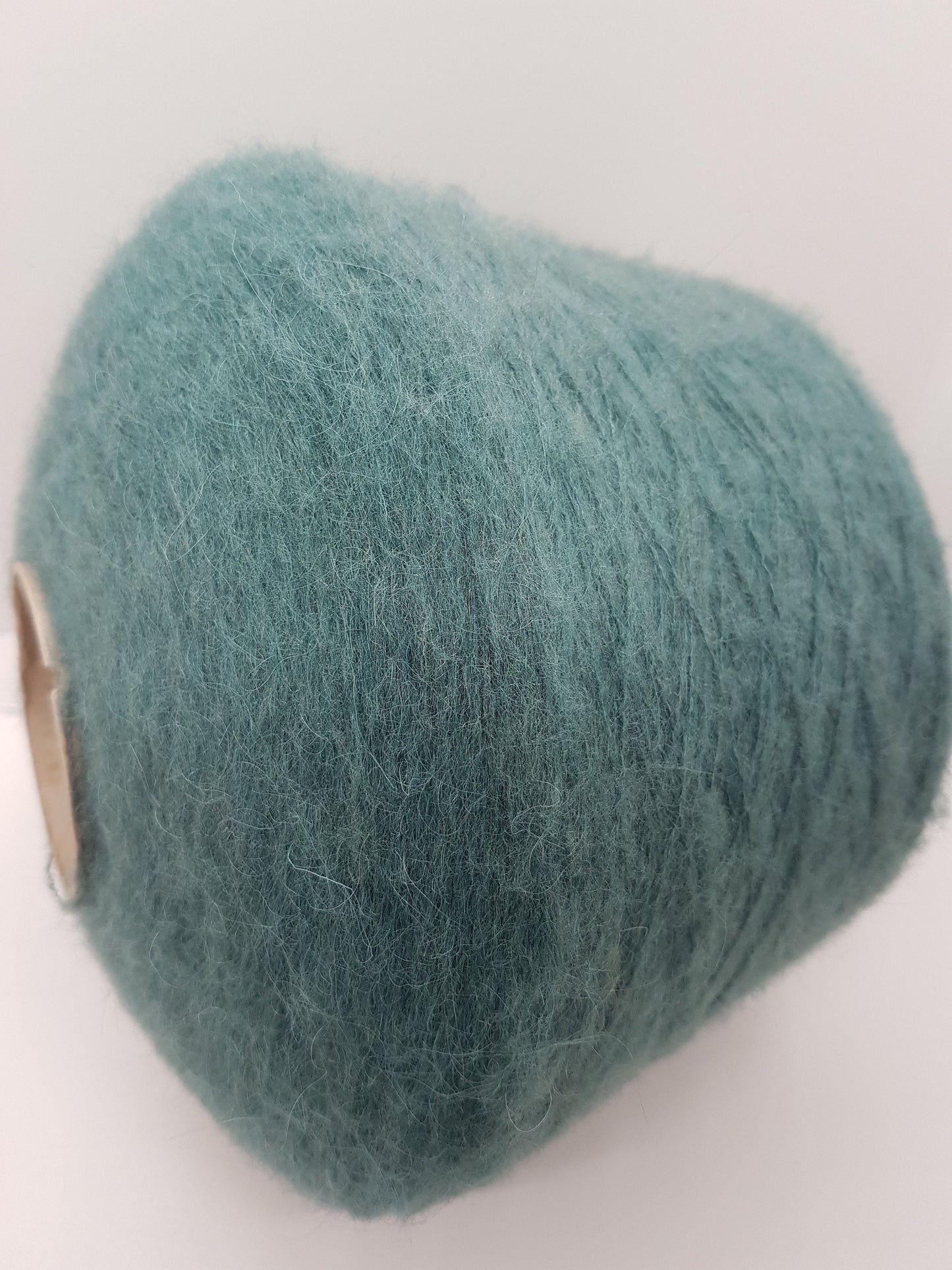100g Kid Mohair Soft Italian Knitting Yarn color Dark Forest Green in cone N.04