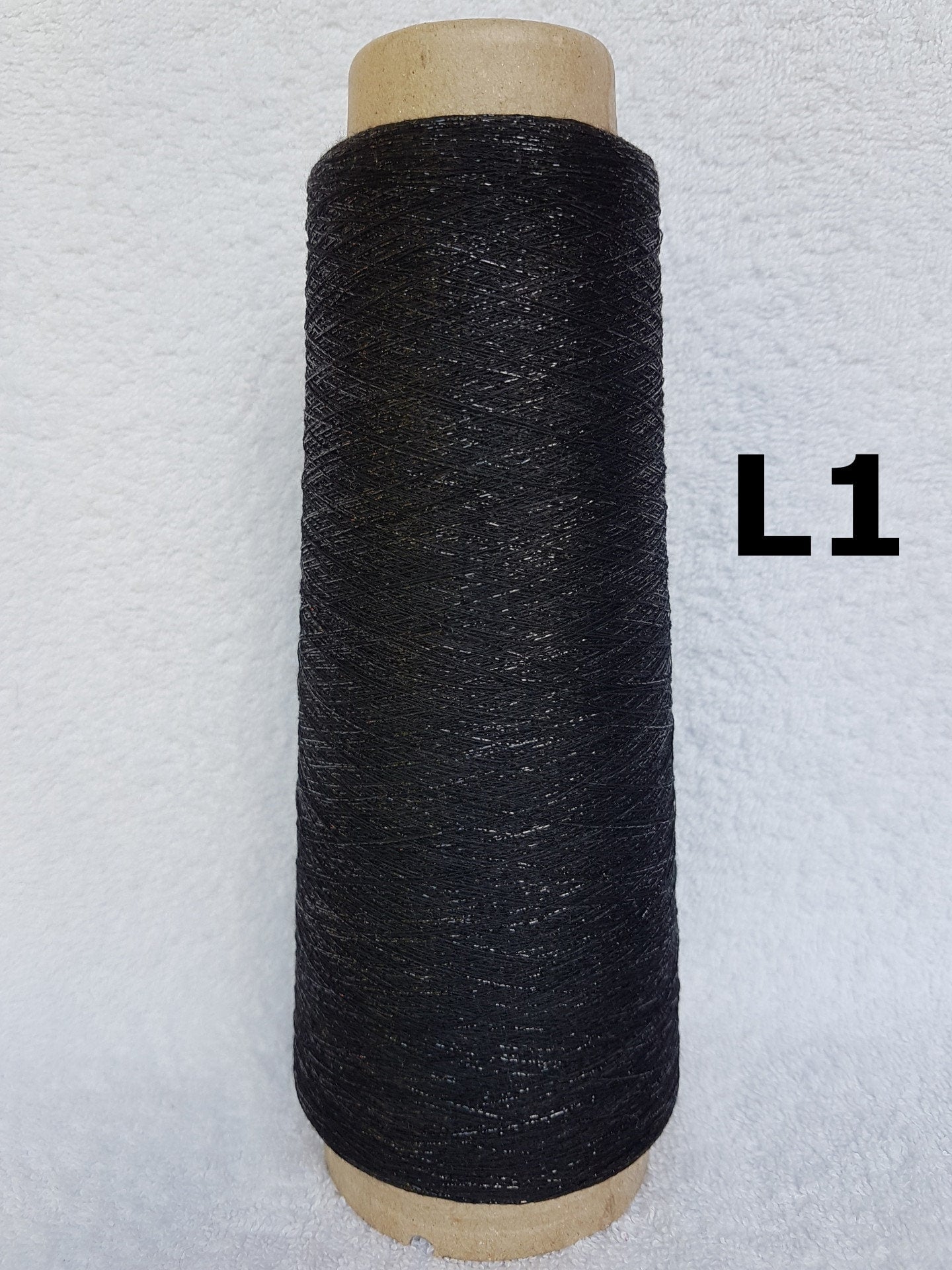 Lurex Glitter Metallic Italian Knitting Yarn for knitting-in color Black Silver L0-L1-L2