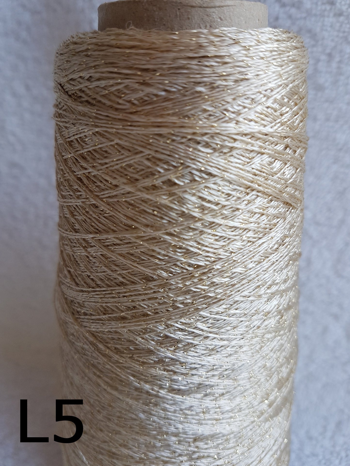 Lurex Glitter Metallic Italian Knitting Yarn for knitting-in color Beige Gold Silver L5-L6